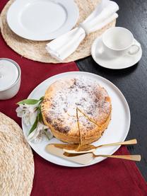 Tasse à thé en porcelaine avec sous-tasse, faite main Sandvig, Blanc cassé