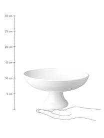 Saladier à pied en grès Grande, Ø 21 cm, Grès cérame, Blanc, Ø 21 cm, haut. 10 cm