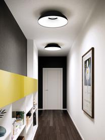 Veľké stropné LED svietidlo Maggiolone, Lakovaný hliník, Čierna, Ø 60 x V 15 cm