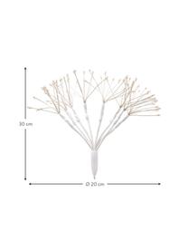 Oggetto luminoso a LED a batteria Dendelion, alt. 30 cm, Metallo, plastica, Bianco, argentato, Ø 20 x Alt. 30 cm