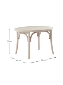 Kindertafel Salamanca van hout, Houtkleurig, Licht hout, B 80 x H 50 cm