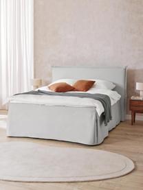 Premium Boxspringbett Violet, Matratze: 5-Zonen-Taschenfederkern, Webstoff Hellgrau, B 140 x L 200 cm, Härtegrad H2