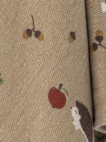 Plaid con nappine Fall, 59% cotone, 31% poliestere, 10% viscosa, Beige, multicolore, Larg. 130 x Lung. 160 cm