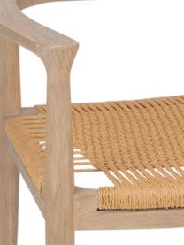 Silla de madera Coppi, Asiento: yute, Marrón, An 55 x F 57 cm