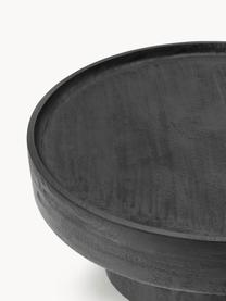 Runder Couchtisch Benno aus Mangoholz, Massives Mangoholz, lackiert, Mangoholz, schwarz lackiert, Ø 80 cm