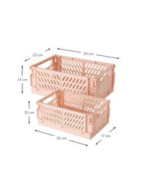 Aufbewahrungsboxen-Set Malmo, 2-tlg., Kunststoff, recycelt, Rosa, Set mit verschiedenen Größen
