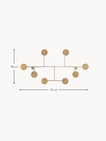 Nástěnný kovový věšák Fia, Potažený kov, Zlatá, Š 76 cm, V 38 cm