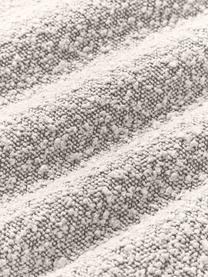 Bouclé bankkussen Lennon, Bekleding: 80% leer, 20% acryl, Bouclé gebroken wit, B 70 x L 70 cm