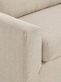 Schlafsofa Cucita (3-Sitzer) mit Matratze, Bezug: Webstoff (100% Polyester), Gestell: Massives Kiefernholz, Webstoff Beige, B 274 x T 164 cm, Eckteil links