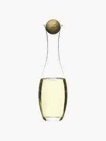 Caraffa in vetro soffiato con tappo in legno Eden, 1 L, Trasparente, legno scuro, 1 L