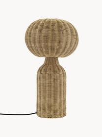 Große Tischlampe Vinka aus Rattan, Beige, Ø 30 x H 54 cm