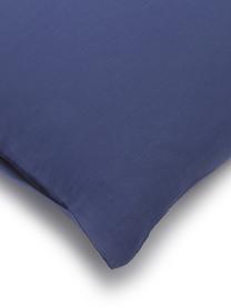 Pościel z bawełny Weekend, Ciemny niebieski, 155 x 220 cm + 1 poduszka 80 x 80 cm