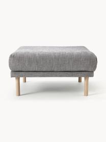 Sofa-Hocker Adrian, Bezug: 47 % Viskose, 23 % Baumwo, Gestell: Sperrholz, Füße: Eichenholz, geölt Dieses , Webstoff Grau, B 90 x T 90 cm