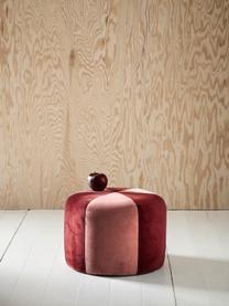 Sametový dětský puf Barcelona, Červená, růžová, Š 40 cm, V 28 cm