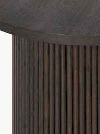 Kulatý dřevěný odkládací stolek Nele, Dřevo, tmavě hnědě lakované, Ø 60 cm, V 51 cm