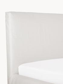 Polsterbett Feather mit Stauraum, Bezug: Polyester (Strukturstoff), Korpus: Massives Kiefernholz und , Webstoff Greige, B 200 x L 200 cm