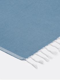 Hamamtuch Hamsa, 100% Baumwolle, leichte Qualität, 180 g/m², Hellblau, Weiss, B 90 x L 180 cm
