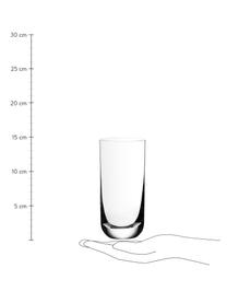 Kristall-Longdrinkgläser Harmony aus glattem Kristallglas, 6 Stück, Kristallglas, Transparent, Ø 7 x H 15 cm