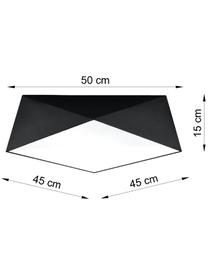 Deckenleuchte Clarity, Kunststoff (PVC), Schwarz, Ø 30 x H 15 cm