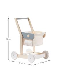 Spielzeug Shopping Cart, Holz, Textil, Mehrfarbig, B 29 x H 50 cm