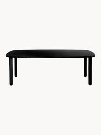 Drevený jedálenský stôl Tottori, Lakovaná MDF-doska strednej hustoty, Drevo, čierna lakovaná, Š 180 x H 106 cm