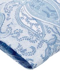Funda de almohada de satén Grantham, Azul estampado, An 50 x L 70 cm