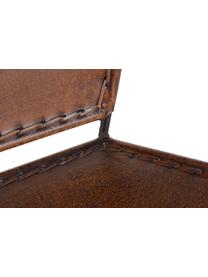 Poltrona in pelle marrone Sanpark, Seduta: pelle, Struttura: metallo, Marrone, nero, Larg. 80 x Prof. 57 cm