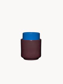 Handgefertigte Multifunktionsbehälter Deux Pots, 2er-Set, Steinmehl, Blau, Weinrot, Set mit verschiedenen Größen
