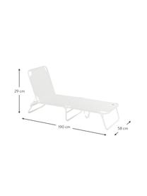 Tumbona Fiam, Estructura: aluminio, Blanco, L 190 x An 58 cm