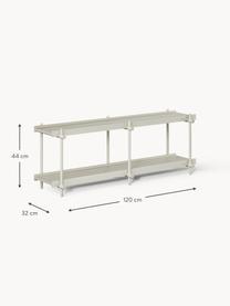 Consolle in metallo Lana, Ripiani: pannelli di fibra a media, Beige chiaro, Larg. 120 x Alt. 44 cm