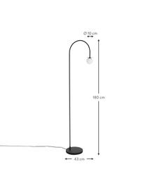 Lampa podłogowa Milo, Czarny, W 180 cm