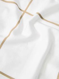 Housse de couette réversible en flanelle à motif hivernal Vince, Blanc, beige, larg. 200 x long. 200 cm