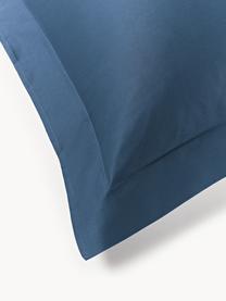 Taie d'oreiller en satin de coton Premium, Bleu foncé, larg. 50 x long. 70 cm