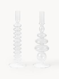 Set di 2 candelabri Clea, Vetro, Trasparente, Set in varie misure