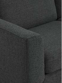 Ecksofa Cucita (3-Sitzer), Bezug: Webstoff (100% Polyester), Gestell: Massives Kiefernholz, Füße: Metall, lackiert Dieses P, Webstoff Anthrazit, B 262 x T 163 cm, Eckteil links