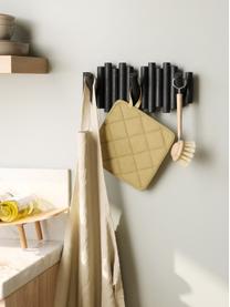 Perchero de pared Picket, Madera de pino, Negro, An 38 x Al 17 cm