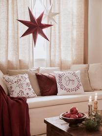 Kissenhüllen Joy mit winterlichen Prints, 2er-Set, Baumwolle, Rot, Weiß, Schwarz, B 40 x L 40 cm