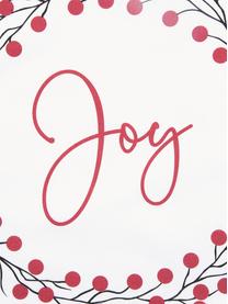 Kissenhüllen Joy mit winterlichen Prints, 2er-Set, Baumwolle, Rot, Weiß, Schwarz, B 40 x L 40 cm