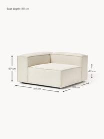 Módulo de esquina sofá Lennon, Tapizado: 100% poliéster Alta resis, Estructura: madera contrachapada de p, Patas: plástico Este producto es, Tejido blanco Off White, An 119 x F 119 cm, chaise longue izquierda