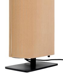 Lámpara de pie Soho, Pantalla: algodón, poliéster, Estructura: metal recubierto, Cable: plástico, Beige, negro, Al 120 cm