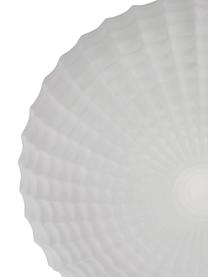 Plafón pequeño de vidrio Clam, Pantalla: vidrio, Anclaje: acero recubierto, Blanco, Ø 30 x Al 12 cm