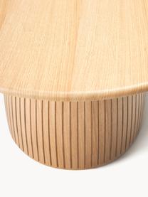 Mesa de comedor redonda Nelly, tamaños diferentes, Chapa de roble, con tablero de fibras de densidad media (MDF) con certificado FSC, Madera de roble, Ø 140 cm