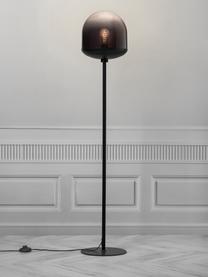 Lampada da terra in vetro Magia, Paralume: vetro, Base della lampada: metallo rivestito, Nero, Ø 25 x Alt. 131 cm