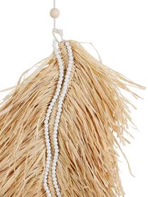 Wandobject Cuzco uit Raffia, Raffia, Beige, wit, B 38 x H 68 cm