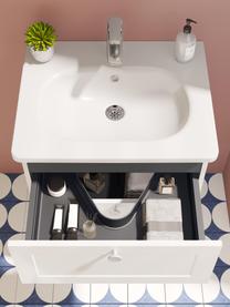 Meuble avec vasque à encastrer Rafaella, Blanc, larg. 60 x haut. 67 cm