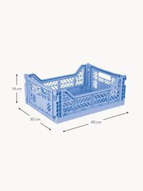 Caja plegable Midi, 40 cm, Plástico, Azul, An 40 x F 30 cm