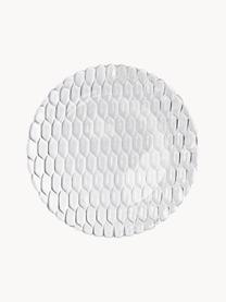 Assiettes plates avec motif texturé Jellies, 4 pièces, Plastique, Transparent, Ø 27 cm