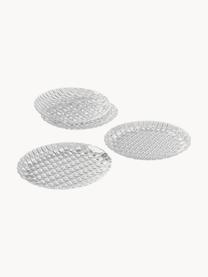 Assiettes plates avec motif texturé Jellies, 4 pièces, Plastique, Transparent, Ø 27 cm