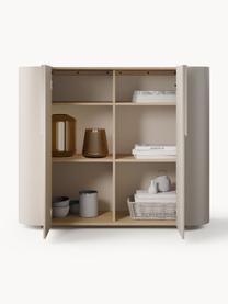 Highboard Jodie, Gestell: Massives Eschenholz Diese, Hellbeige, Eschenholz, B 120 x H 100 cm