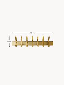 Appendiabiti da parete in metallo Clothing Hook, Metallo rivestito, Dorato lucido, Larg. 70 cm